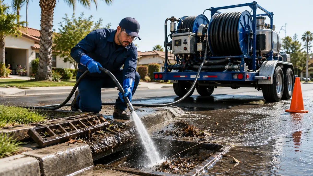 Storm Drain Hydro Jet Cleaning in Morongo Valley